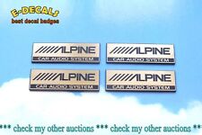 4 x Alpine Decal 16 Badge Sticker Logo gld/blk colour dj turntable car speakers picture