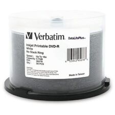 Verbatim DVD-R 4.7GB 16X DataLifePlus White Inkjet 50pk Spindle (95078) picture