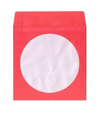 100g Red Color Paper Sleeves CD/DVD Window with Flap Lot picture