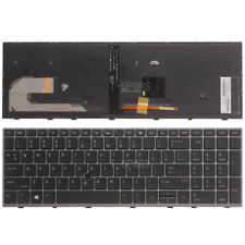 New For HP EliteBook 850 G5 850 G6 755 G5 Keyboard Silver Frame Backlit US picture