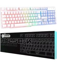 Orzly Hornet RX250-K White RGB Gaming Keyboard USB 2.0 -BRAND NEW UNOPENED picture