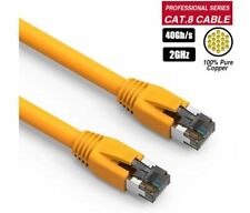 1- 50Ft Cat.8 Shielded 2GHz 40G RJ45 Network LAN Ethernet S/FTP Lot Cable Yellow picture