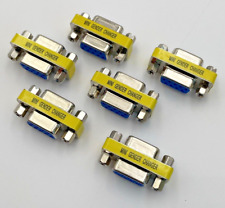 6 Pcs DB9 9-Pin Female to Female Serial Mini Gender Changer Coupler RS-232 New picture