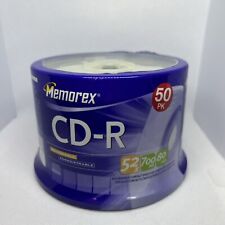 Blank CD Music CD-R 50 PK 52X 700MB 80min NEW Sealed By Memorex picture