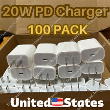 100x 20W USB C Type C Power Adapter Fast Charger Block For iPhone iPad Samsung  picture