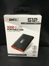 Authentic Emtec X210 Elite 512GB Portable SSD 3D Nand USB-C 3.2 Gen2 Brand New picture