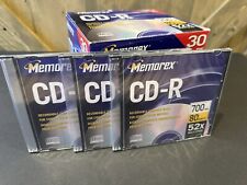 Memorex CD-R 27 unopened 30 Pack Slim Jewel Cases 80 Minute 700 MB New Old Stock picture