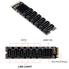 1pcs M.2 NVME PCI-E PCIE 3.0 X4 X8 X16 To 6 Port 3.0 SATA Adapter Card picture