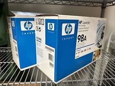 Two (2) NEW HP 92298A 98A Black Toner Cartridges **1 Sealed & 1 Open Box** picture
