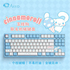 Official Akko Cinnamoroll 3087 3108 PBT Mechanical Keyboard Game Wired Keyboards picture