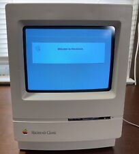 RECAPPED APPLE MACINTOSH CLASSIC COMPUTER VINTAGE MAC WORKS GREAT SEE VIDEO picture