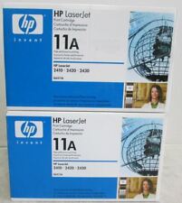 TWO (2) New Genuine OEM Original HP 11A Toner Cartridges in the Blue & Wht Boxes picture