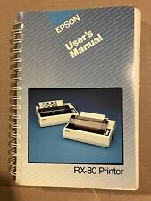Vintage Epson User Manual for The  RX-80 Printer 1983 picture