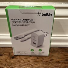 Belkin BOOST↑CHARGE USB Wall Charger iPhone, iPad, Air-Pods USB-A to Apple Cable picture