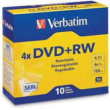 Verbatim DVD+RW 4.7GB 4X with Branded Surface - 10pk Jewel Case - 94839 picture
