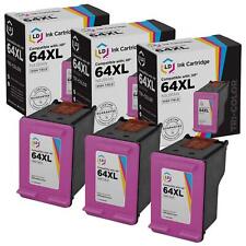 LD  3pk Reman HY Color Cartridge for HP Ink 64XL N9J91AN Envy 7855 6255 7155 picture