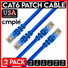 2 PCS Blue Cat6 Cable Cat 6 Ethernet Patch Cord 10Gbps Internet Cable UTP Wire picture