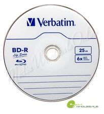 10 VERBATIM 6X Blu-Ray BD-R 25GB Branded Logo in Paper Sleeves  picture