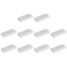 30x11x5mm Silver Tone Thermal Sticky Aluminum Heatsink with Parallel Notch 10Pcs picture
