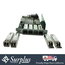 HPE 3PAR Quad Port 8GB FC NIC Adapter w/ 4x 8GB Transceiver  & PCIe Adapter picture