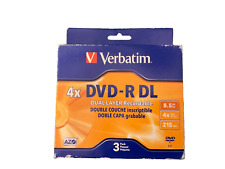 3-Pack Verbatim 8.5 GB 4X Speed DVD-R DL Dual Layer Recordable Discs Jewel Cases picture