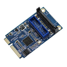 Mini PCI-E to USB Adapter PCIE to 19Pin SATA Dual USB 3.0 Expansion Adapter Card picture