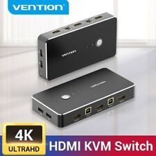 KVM Switch HDMI 2 Port Box USB HDMI Switcher for 2 PC Share Keyboard Mouse Print picture