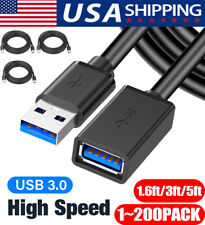 USB3.0 Extension Cable High Speed Extender Cord Adapter TypeA Male to Female LOT picture