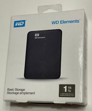 New WD Elements 1TB Portable USB 3.0 External Hard Drive WDBUZG0010BBK-EESN picture