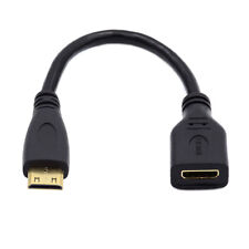 Cablecy Mini HDMI Type-C Socket Female to HDMI Type-A Male Adapter Cable picture