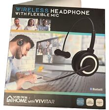 VIVITAR WIRELES HEADPHONE WITH FLEXIBLE MIC -BLUETOOTH NEW picture