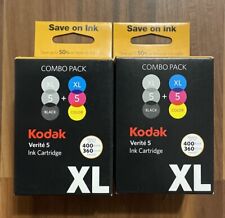 GENUINE Kodak Verite  5 * LOT of 2 XL Ink Cartridges Black & Color XL Cartridge picture