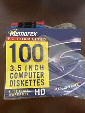 49 Pack Memorex Rainbow 3.5” IBM Formatted Diskettes. 💻 OOP. Rare Computer Disk picture