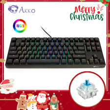 Akko 3087S Gaming Mechanical Keyboard 87Key TKL Led RGB Backlit Cherry RGB Blue picture
