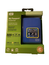 WD My Passport Essential 500 GB USB 3.0 Hard Drive - Blue picture