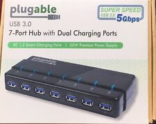 Plugable 7 Port USB 3.0 Hub with 25W Power Adapter- BRAND NEW picture
