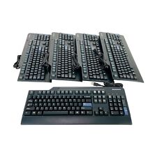 Lot of 5 Lenovo KB1021 Computer USB Black Full Size Keyboard 54Y9400 104-Key picture
