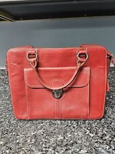 Franklin Covey Classic Genuine Leather Briefcase Organizer Red picture