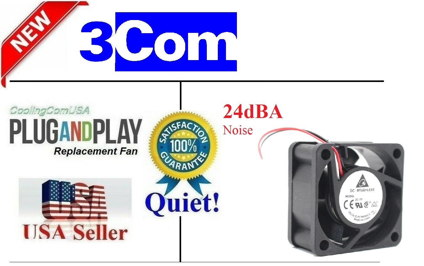 1x Quiet Version Delta Replacement Fan for 3Com Switch 4200G 4500G 4800G 5500G