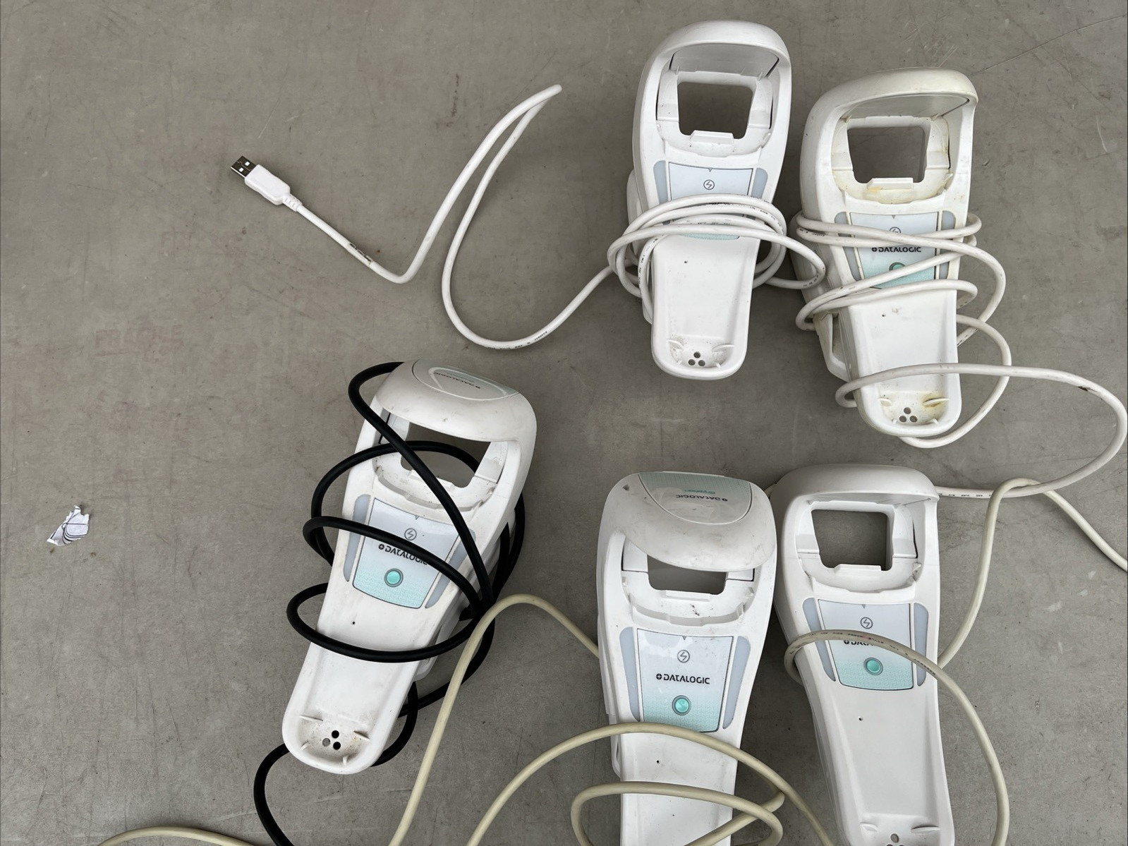 Datalogic WLC4090 Cradles/Charging Bases Only W/Cables Sold As Is Lot Of 5