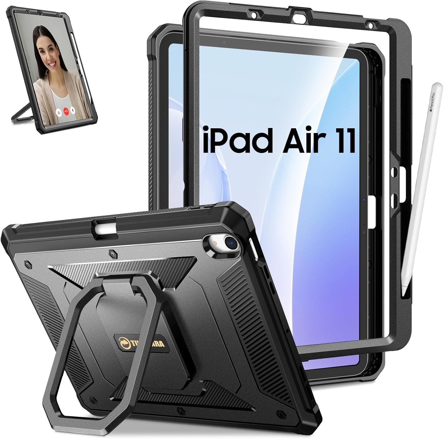 Case for iPad Air 11-inch M4/M3/M2 (2026/2025/2024) Tuatara Grip Stand Cover