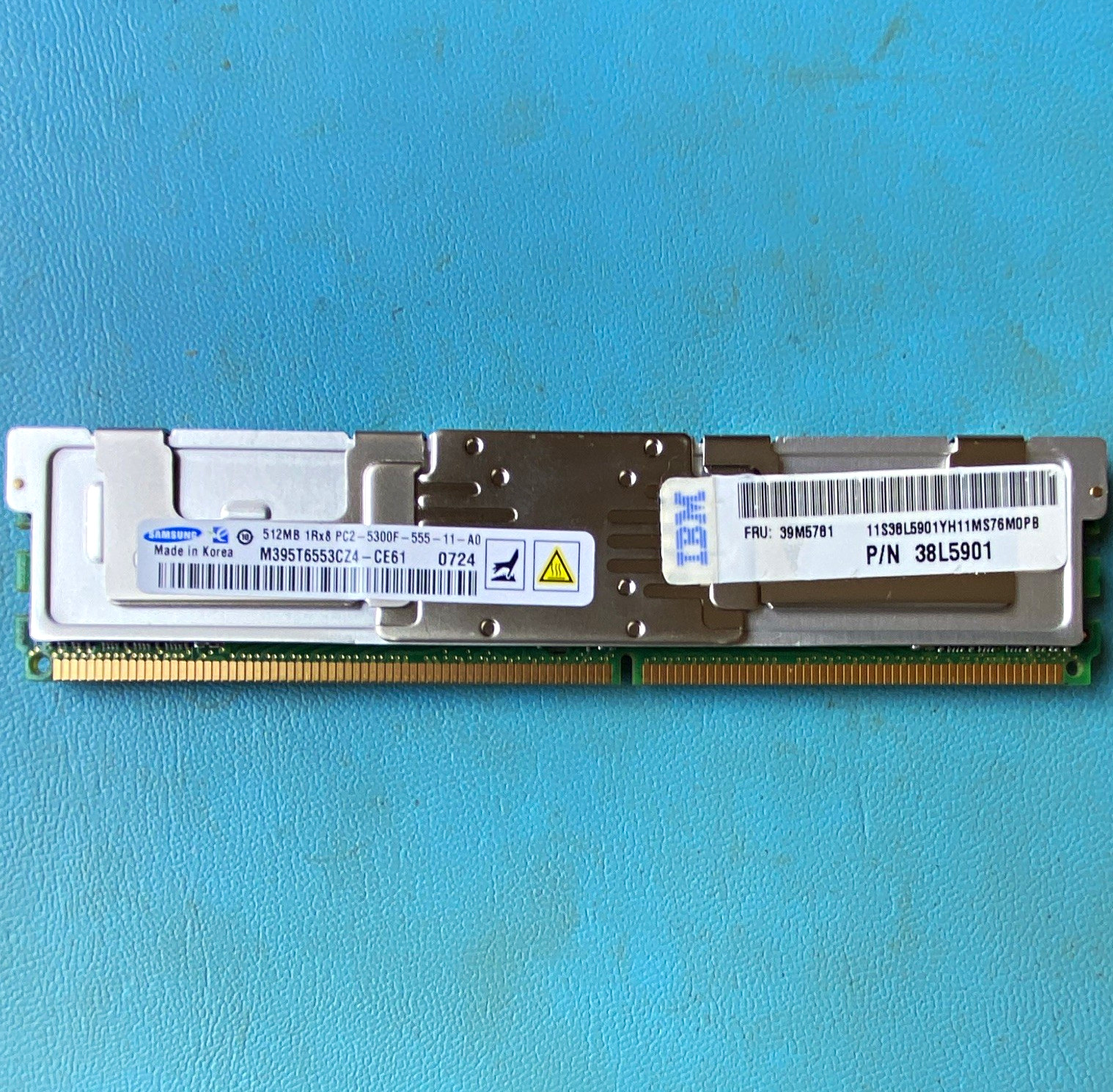 Samsung 512MB DDR2 FB-DIMM PC2-5300F 240-Pin RAM M395T6553CZ4-CE61
