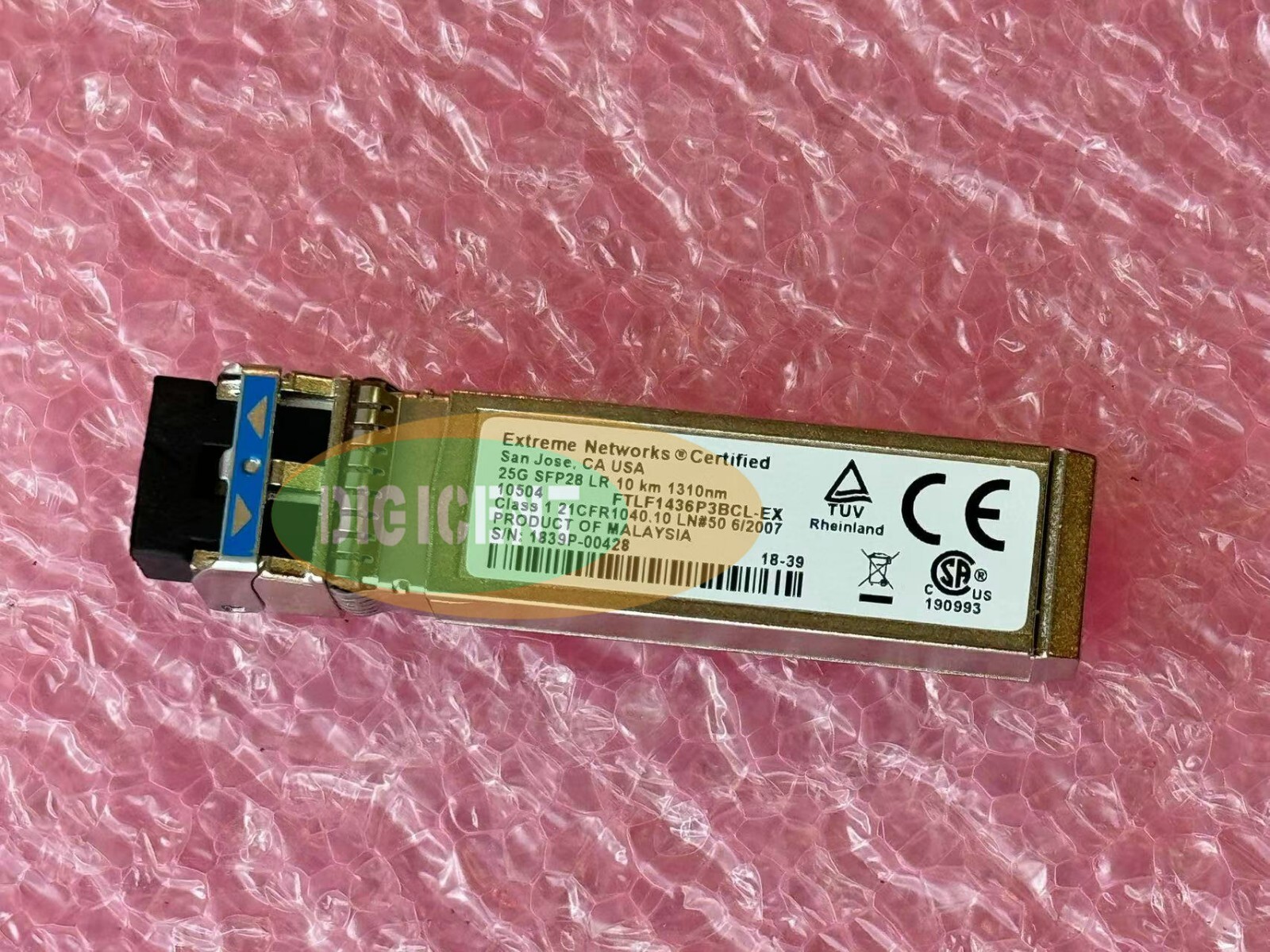 Extreme Networks 10504  SFP28 25GBase-LR 1310nm LC SMF FTLF1436P3BCL-EX