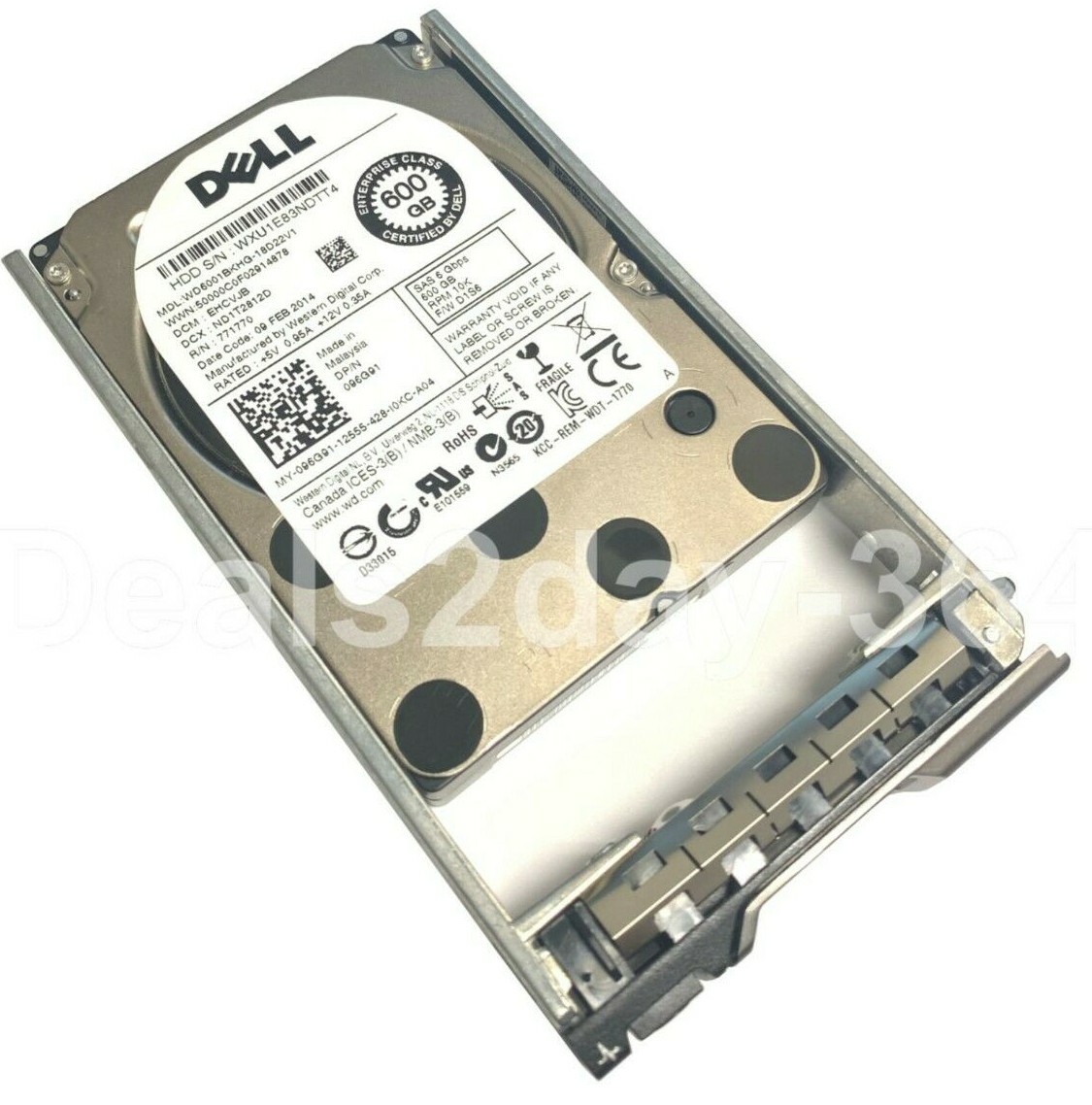 96G91 WD6001BKHG Dell ENTERPRISE 600GB 10KRPM 6Gb/s 2.5"SASSERVER HDD Hard Drive