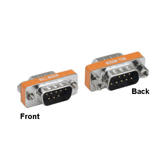 KNTK Mini Null Modem DB9 Male to Male Adapter RS-232 Crossover Connector Data