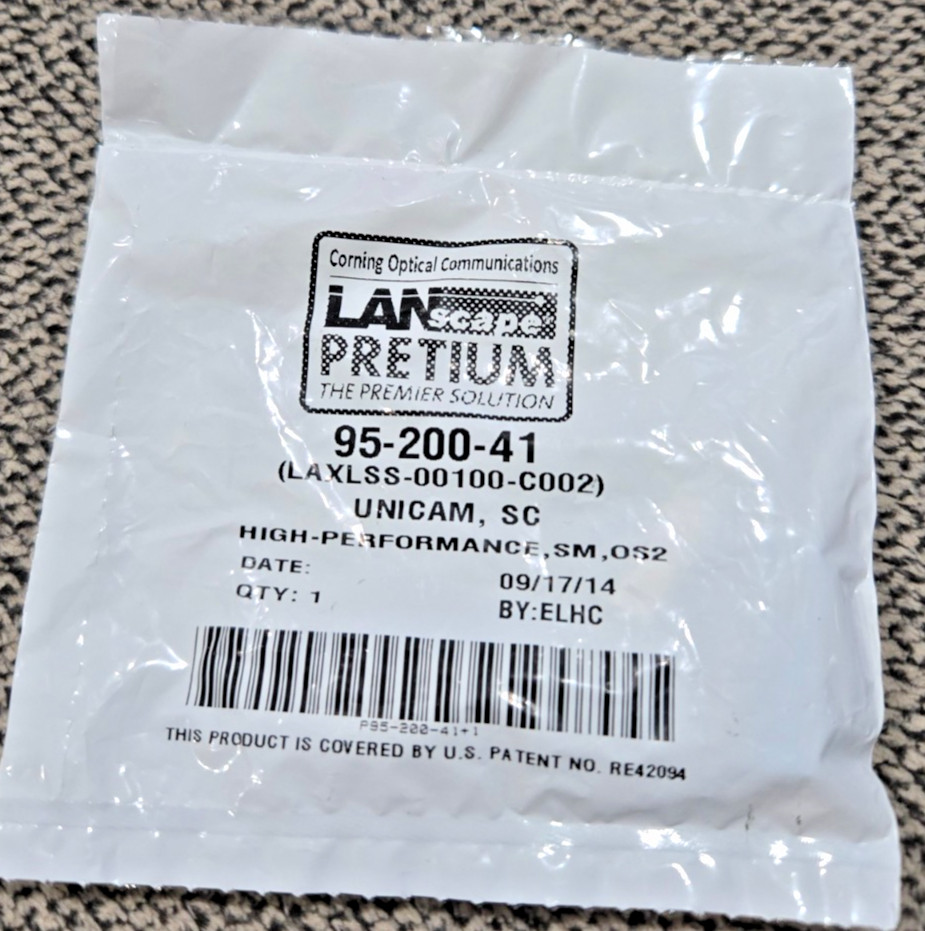Corning 95-200-41 Unicam Connector  SM OS2   1-EACH