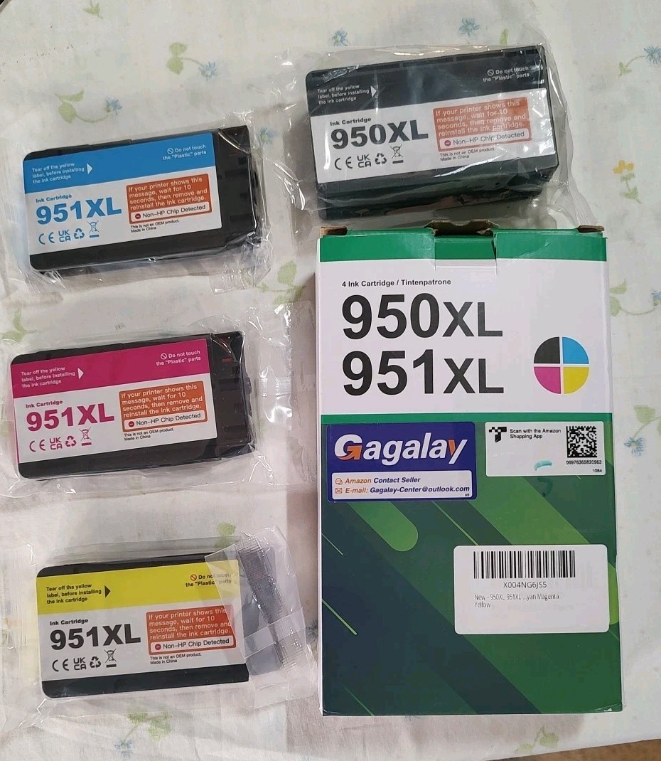 Gagalay 950XL 951XL Ink Cartridges Combo Pack Compatible for HP 950 951 (4 Pack)