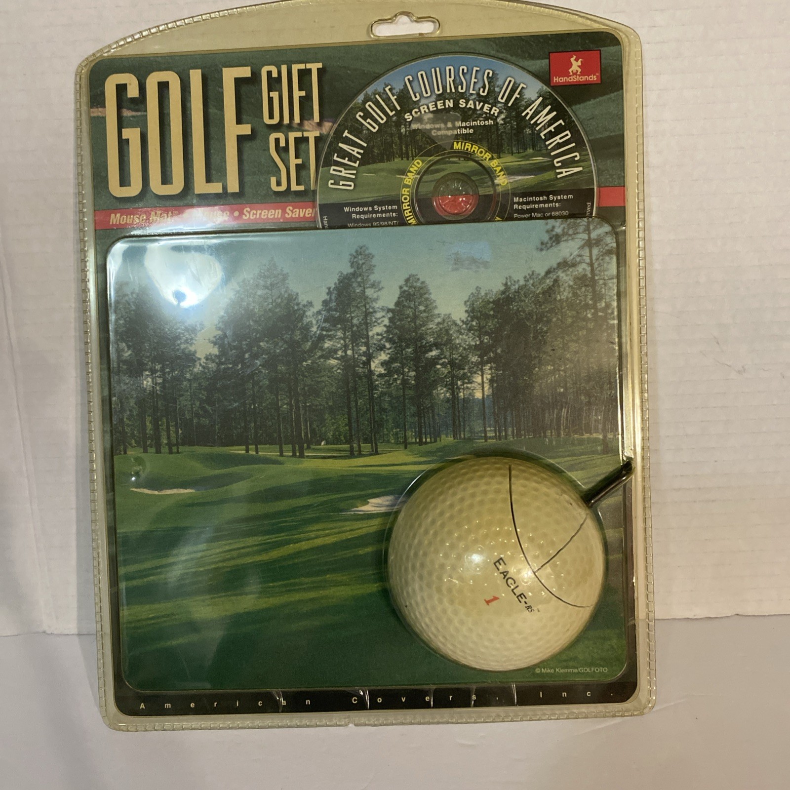 Golf Gift Set Golf Ball Computer Mouse, Mouse Mat, Screen Saver NEW