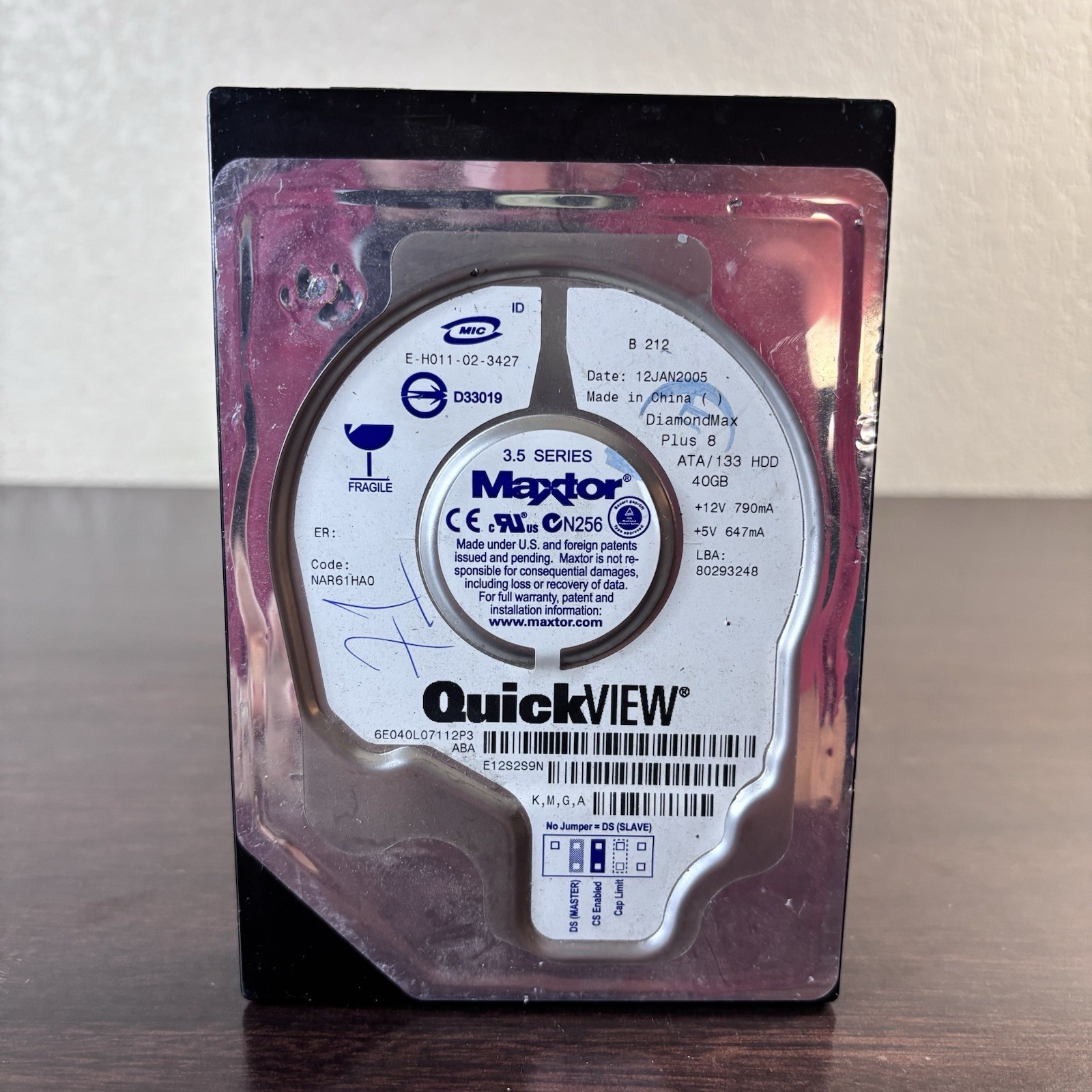 Vintage Maxtor DiamondMax Plus 8 Hard Drive ATA/133 HDD 40GB