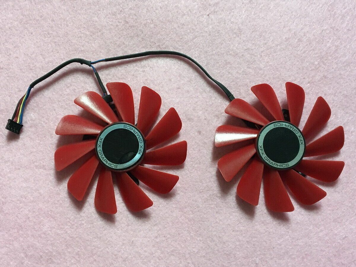 Pair Fans Cooler Fan For XFX RX470 480 570 580 RX 560D FDC10U12S9-C 85mm